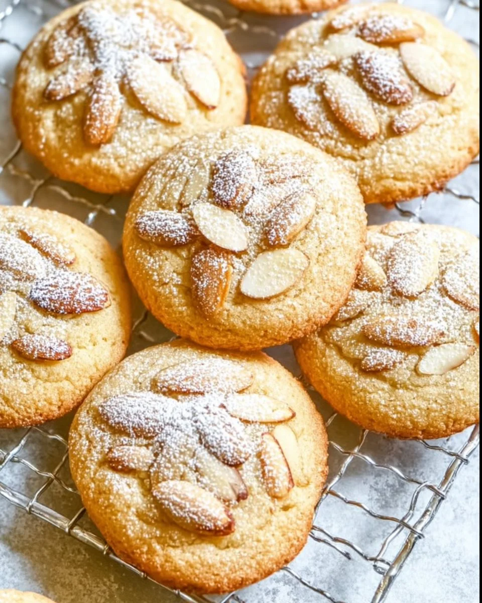 Delicious homemade almond croissant cookies on a baking tray