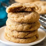 Delicious homemade brown sugar cookies on a baking tray