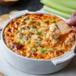 Delicious Buffalo Chicken Dip served in a bowl with tortilla chips