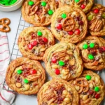Holiday Kitchen Sink Cookies fresh out of the oven, perfect for Christmas celebrations.