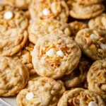 Delicious cornflake cookies on a plate, perfect for any dessert lover.