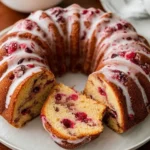 Delicious Cranberry Orange Bundt Cake with cranberries and orange zest