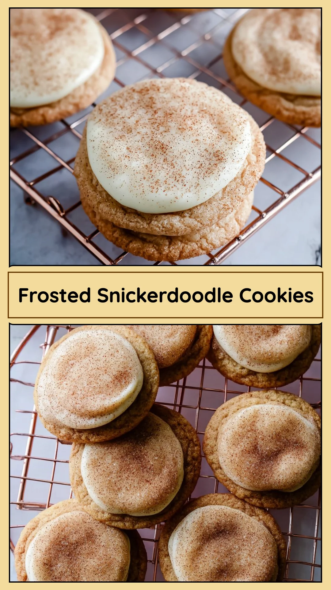 Frosted Snickerdoodle Cookies