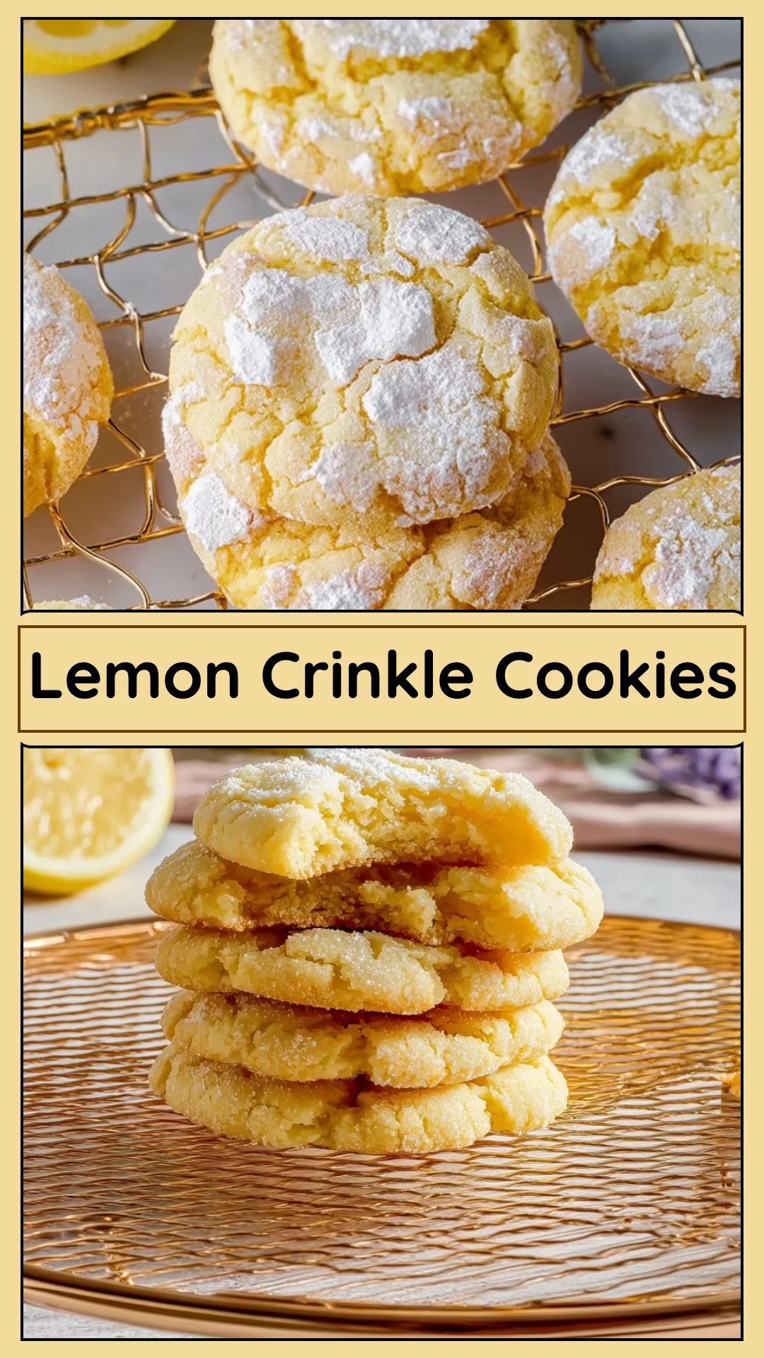 Lemon Crinkle Cookies Recipe 6 Lemon Crinkle Cookies: Insanely Zesty